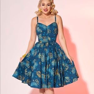 Pinup Girl Couture Audrey Dress Astrology 2X EUC